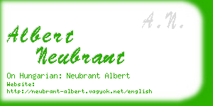 albert neubrant business card